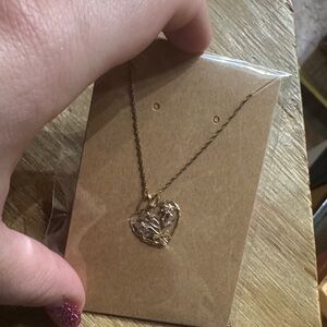 Gold Heart Pendant Necklace